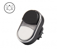 Головка для сдвоенной выступающей кнопки, черно-белая "Звонок", BDK21HB-Z - EMAS 