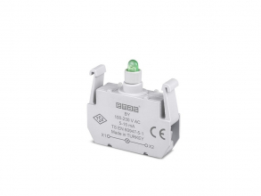Блок подсветки с зеленым светодиодом 100-230V AC, BY - EMAS 