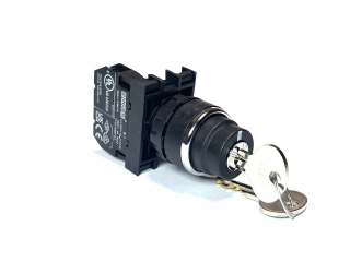 Кнопка с ключом 2-0-1, с фиксацией, ключ вынимается в положении 0 (1НО), B100AA30 - EMAS 