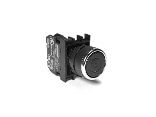 Кнопка с фиксацией, черная (1НО), B100FH - EMAS 