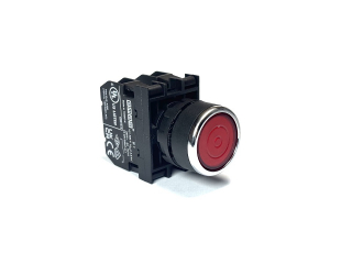 Кнопка с фиксацией, красная (2НО), B101FK - EMAS 