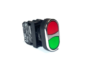 Кнопка сдвоенная красно-зеленая (1НО+1НЗ), B102K20KY - EMAS 