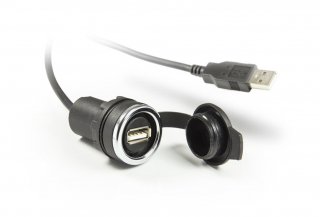 Разъем USB крепление на панель (кабель 1м), BUSB - EMAS 