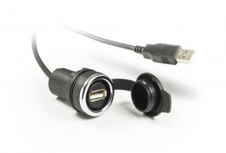 Разъем USB крепление на панель (кабель 0.5м), BUSB2005 - EMAS 