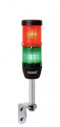 Сигнальная колонна IP40, 50 мм, LED 24V AC/DC, цвет красный, зеленый, IK52L220XD01 - EMAS 