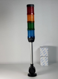 Сигнальная колонна IP65, 50 мм, LED 24V AC/DC, цвет красный, желтый, зеленый, синии, IK54L024XD24E - EMAS 