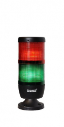 Сигнальная колонна IP65, 70 мм, LED 24V AC/DC, цвет красный, зеленый, IK72L024XM02E - EMAS 