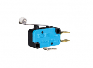 Микро выключатель со среднем рычагом и роликом Ф5мм (1CO), MK1MIP2 - EMAS 